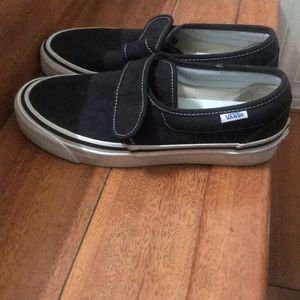 Black vans slip ons